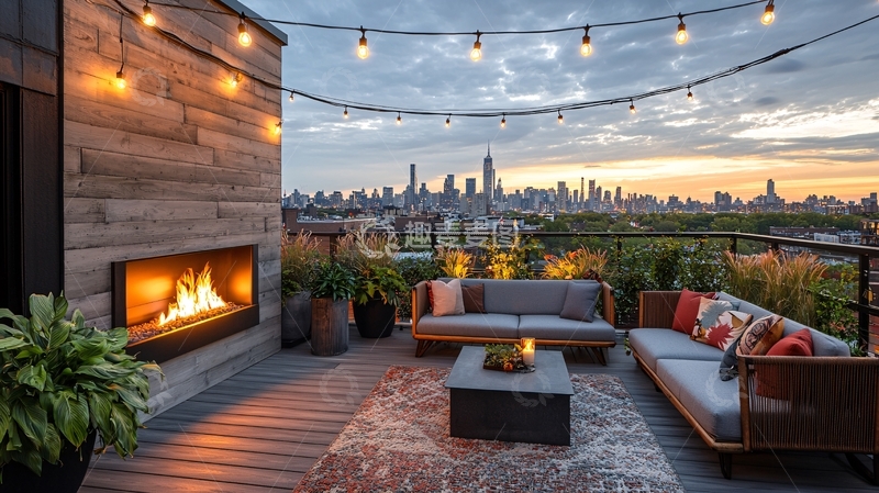 高清大图下载【趣麦麦图】城市景观露台