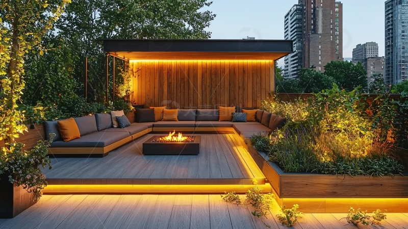 高清大图下载【趣麦麦图】户外木质平台