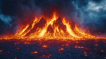 燃烧的火山