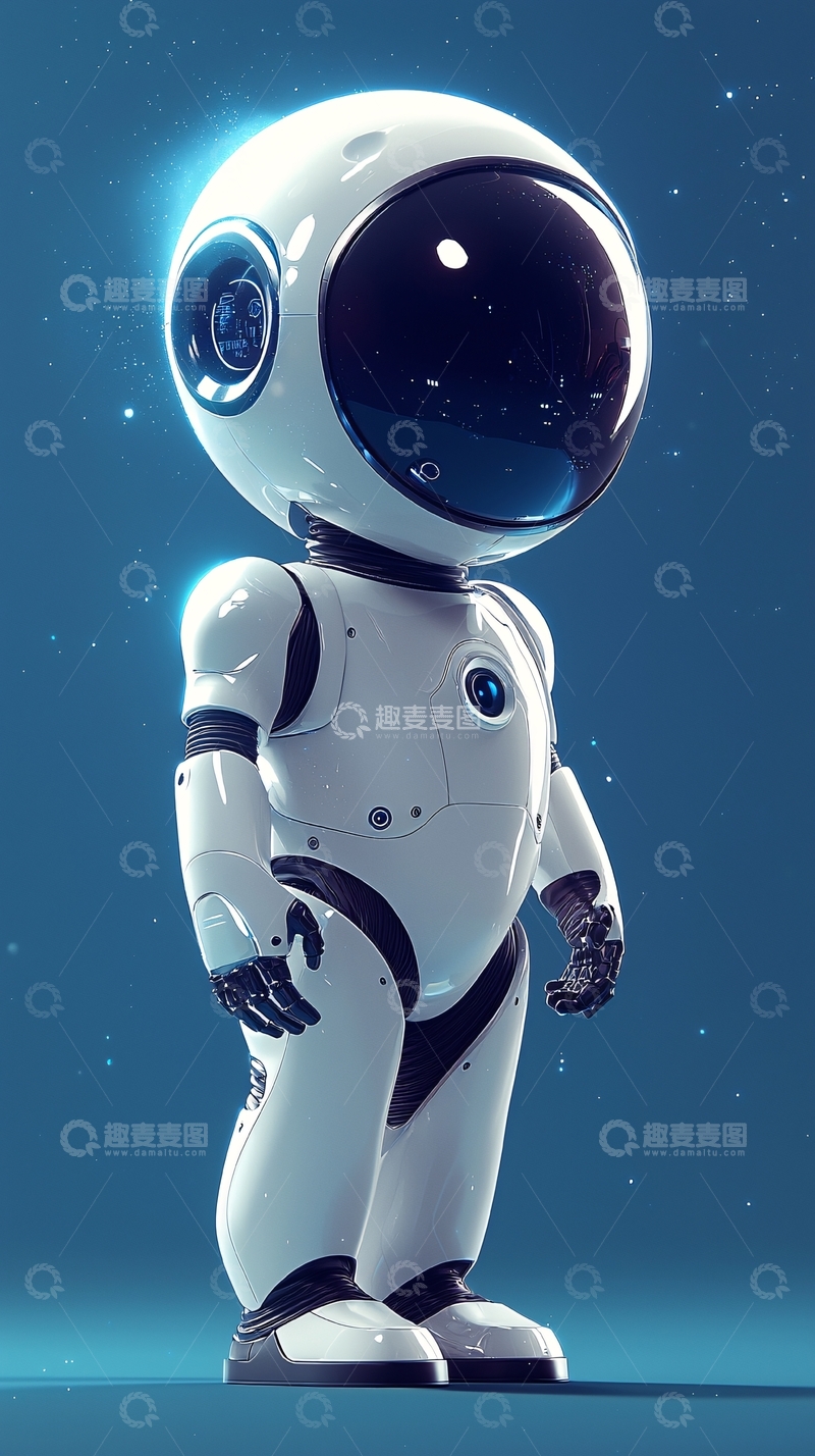 高清大图下载【趣麦麦图】太空宇航员机器人