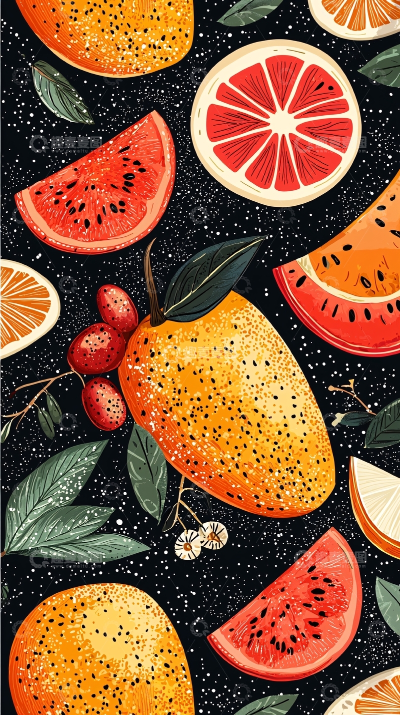 高清大图下载【趣麦麦图】水果插画