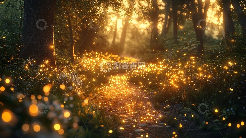 高清大图下载【趣麦麦图】光之小路