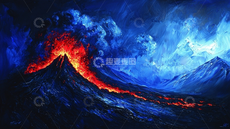 高清大图下载【趣麦麦图】火山喷发
