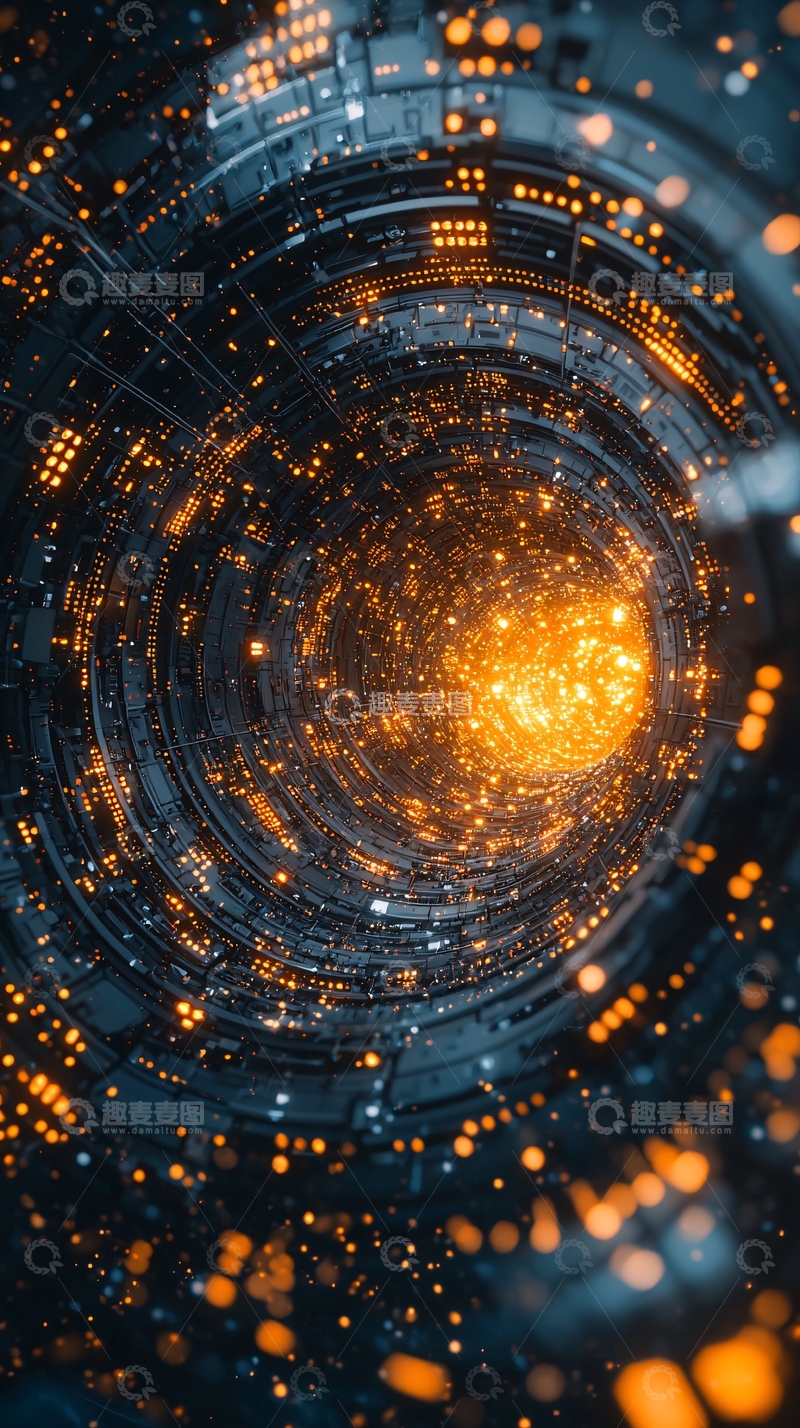 高清大图下载【趣麦麦图】光晕旋转隧道