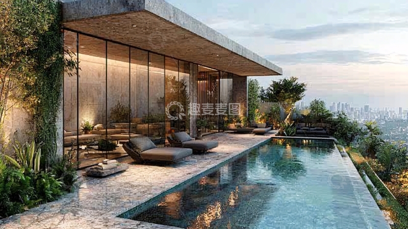 高清大图下载【趣麦麦图】现代简约别墅36