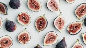 无缝拼接的紫色无花果