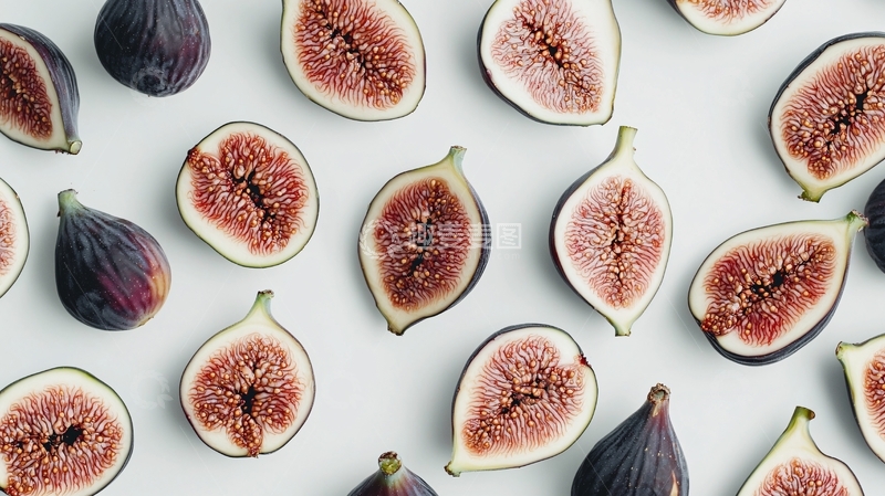 高清大图下载【趣麦麦图】无缝拼接的紫色无花果