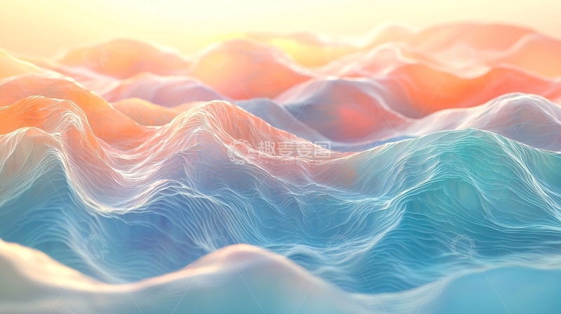 高清大图下载【趣麦麦图】梦幻彩色山峦