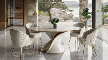 现代简约大理石餐桌