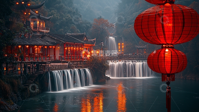 高清大图下载【趣麦麦图】水墨山水画583