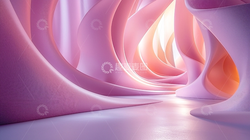 高清大图下载【趣麦麦图】粉色抽象空间