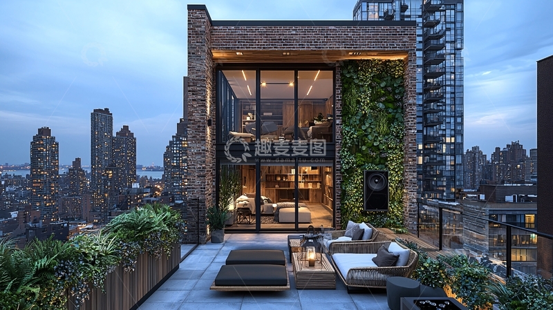 高清大图下载【趣麦麦图】现代都市顶层公寓