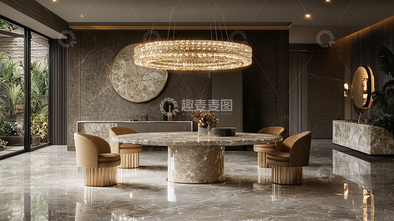高清大图下载【趣麦麦图】现代轻奢风格餐厅