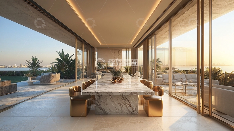 高清大图下载【趣麦麦图】现代极简风格餐厅