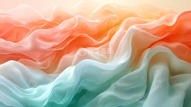高清大图下载【趣麦麦图】色彩渐变的轻柔丝绸质感