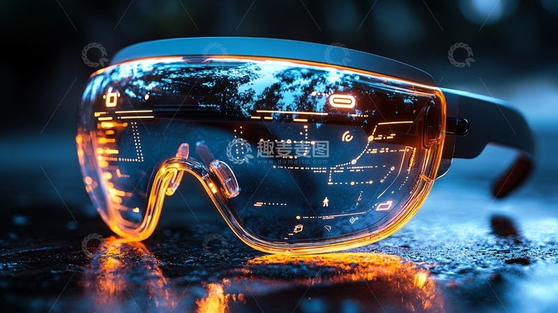 高清大图下载【趣麦麦图】未来科技眼镜