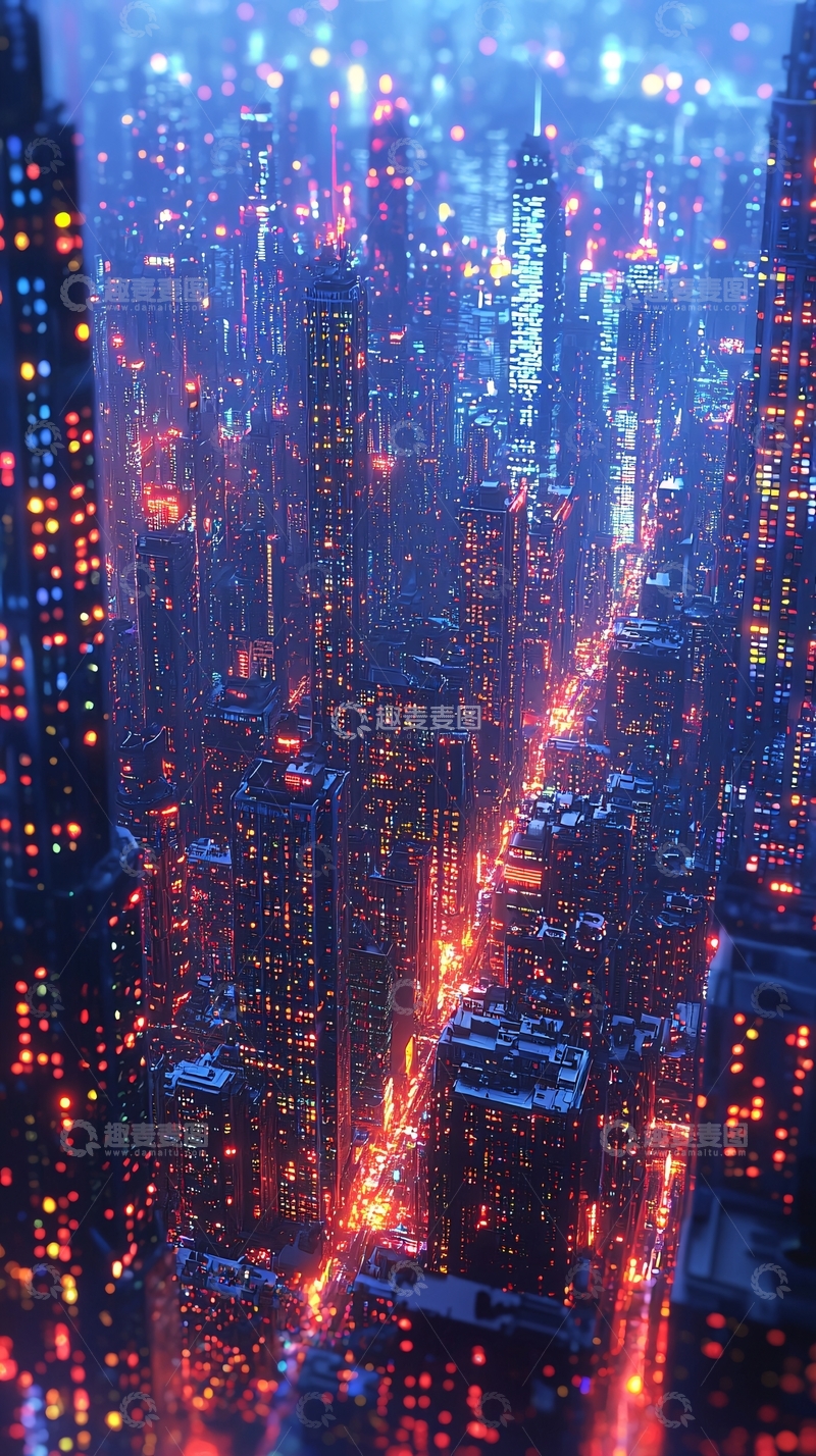 高清大图下载【趣麦麦图】夜景都市