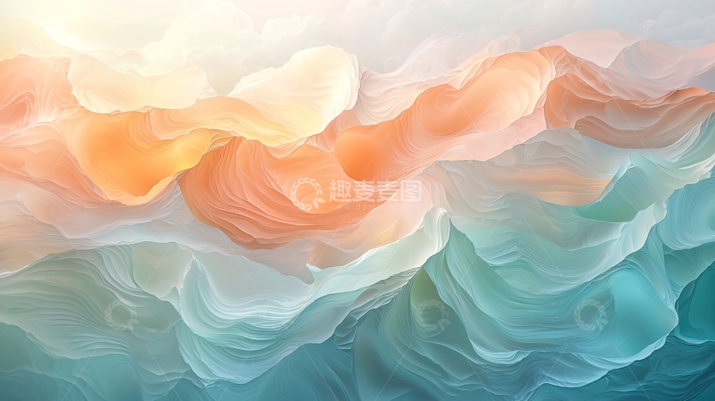 高清大图下载【趣麦麦图】流动的色彩梦幻背景