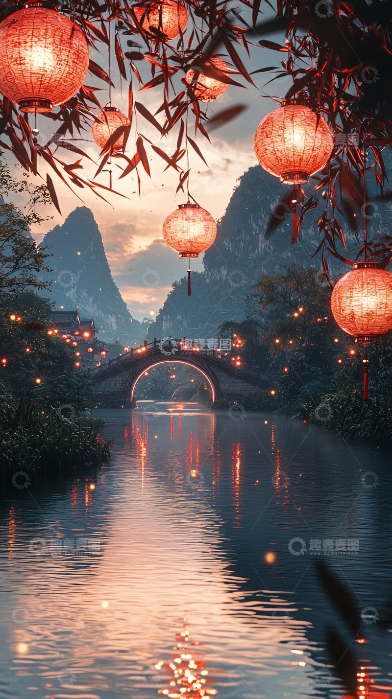 高清大图下载【趣麦麦图】山水田园