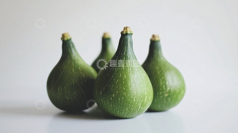 高清大图下载【趣麦麦图】四个青绿色小南瓜