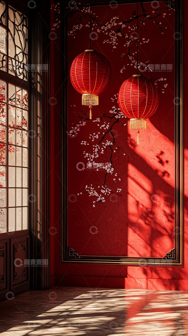 高清大图下载【趣麦麦图】中式红墙