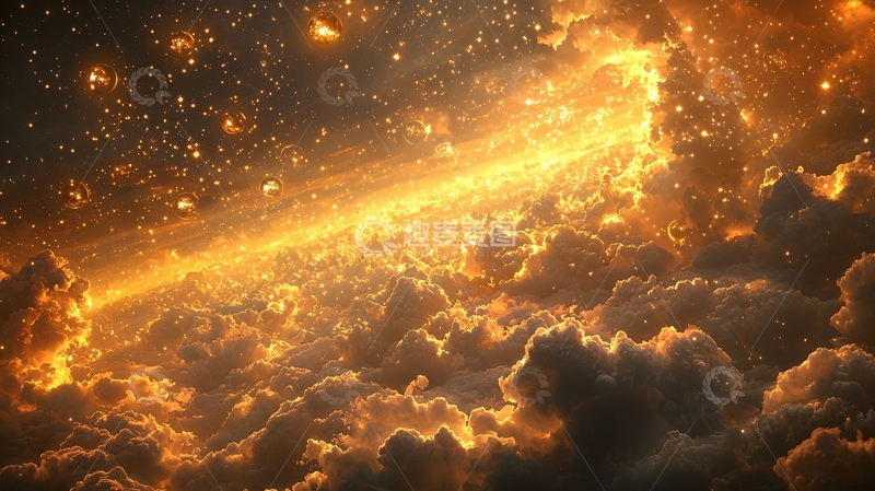 高清大图下载【趣麦麦图】燃烧的宇宙云