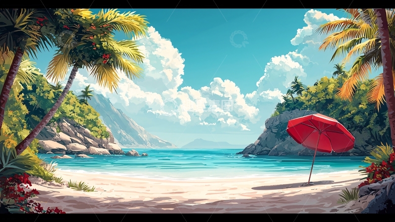 高清大图下载【趣麦麦图】热带海滩风景图