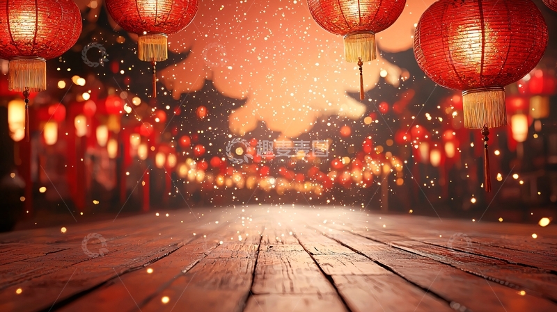 高清大图下载【趣麦麦图】红灯笼夜景