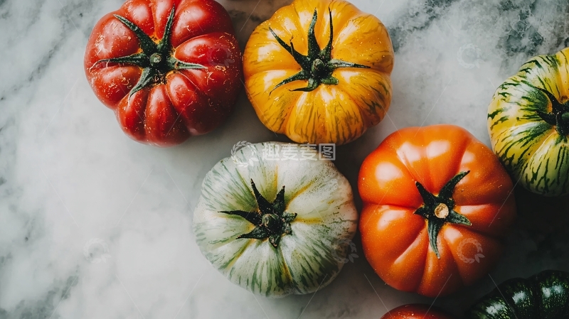 高清大图下载【趣麦麦图】彩色西红柿特写