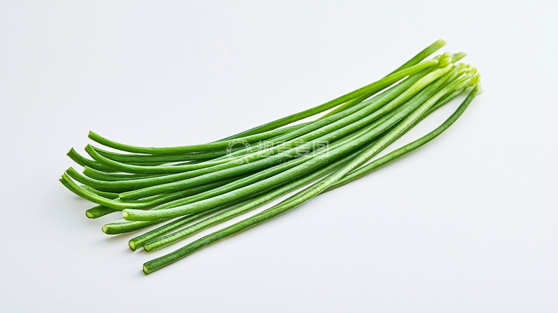 高清大图下载【趣麦麦图】新鲜绿色的细长韭菜