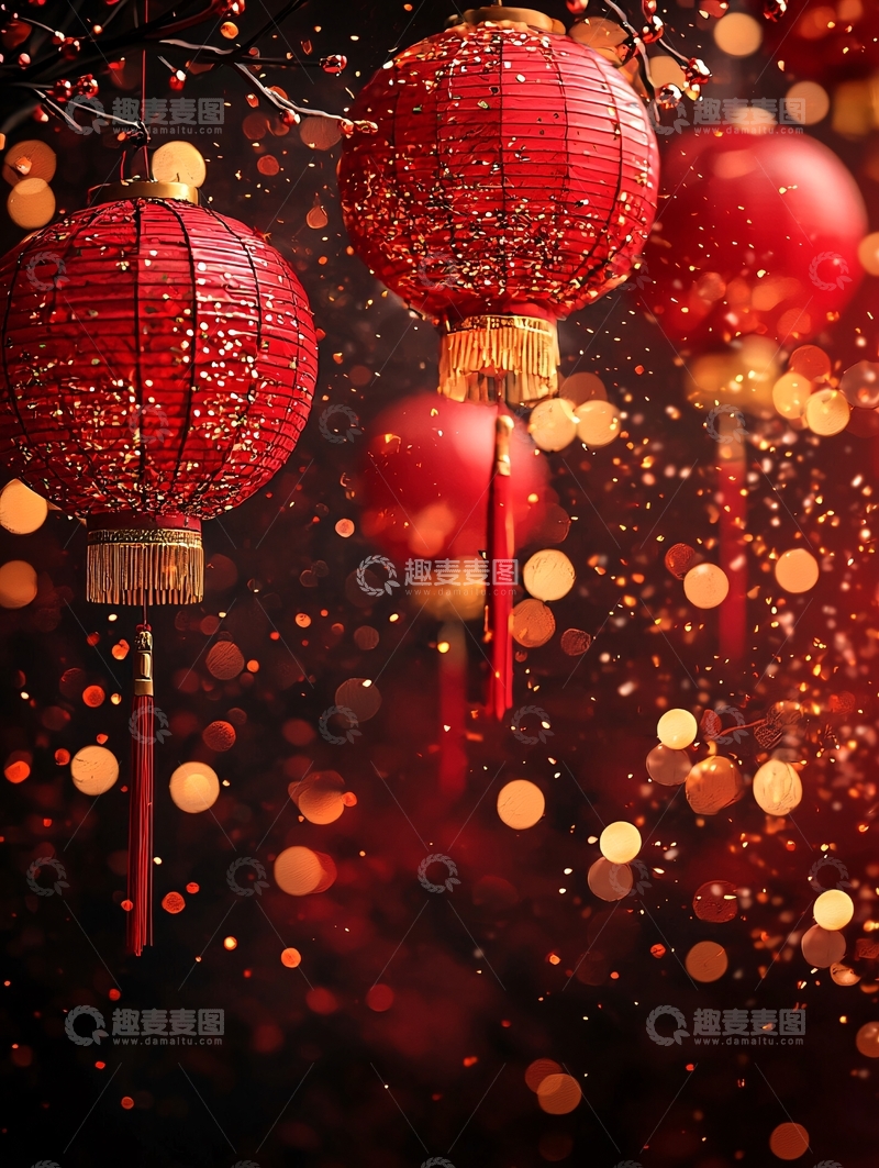 高清大图下载【趣麦麦图】红灯笼新年装饰