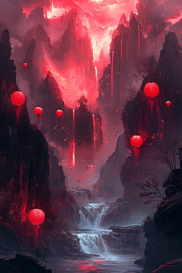 血色山谷红灯笼