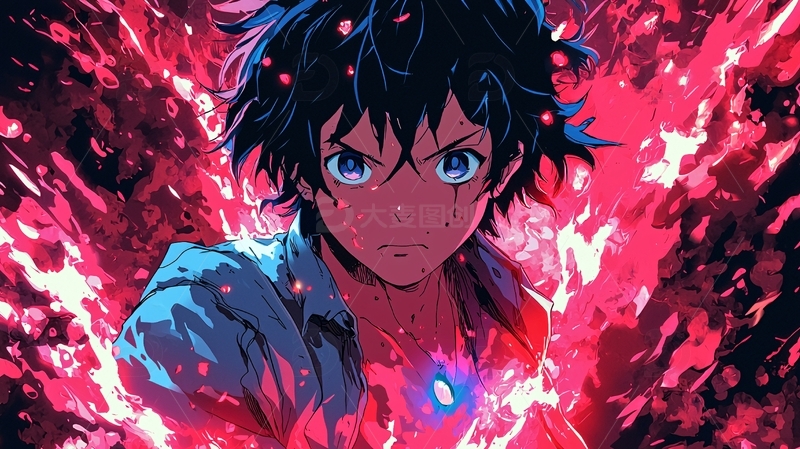 高清大图下载【趣麦麦图】-燃系少年