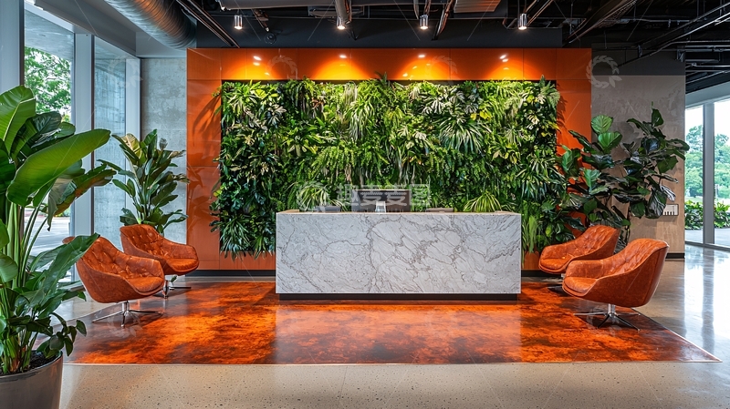 高清大图下载【趣麦麦图】现代化办公楼前台设计