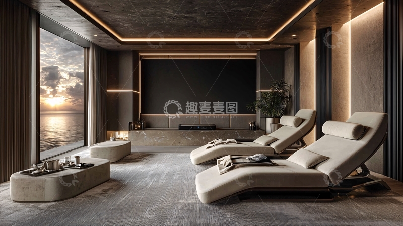 高清大图下载【趣麦麦图】现代极简私人影院