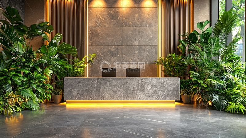 高清大图下载【趣麦麦图】高端酒店大堂接待台