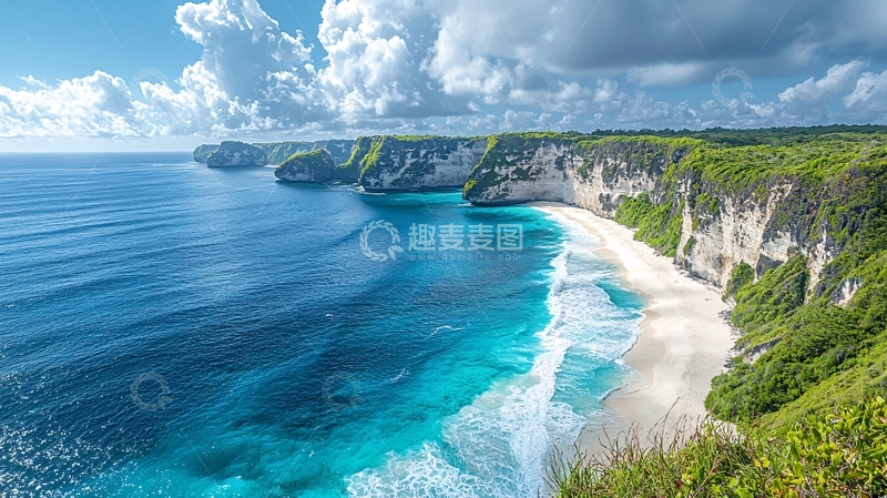 高清大图下载【趣麦麦图】碧海蓝天沙滩风景