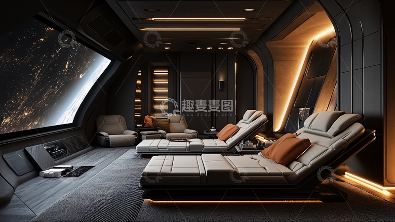 高清大图下载【趣麦麦图】未来感家庭影院