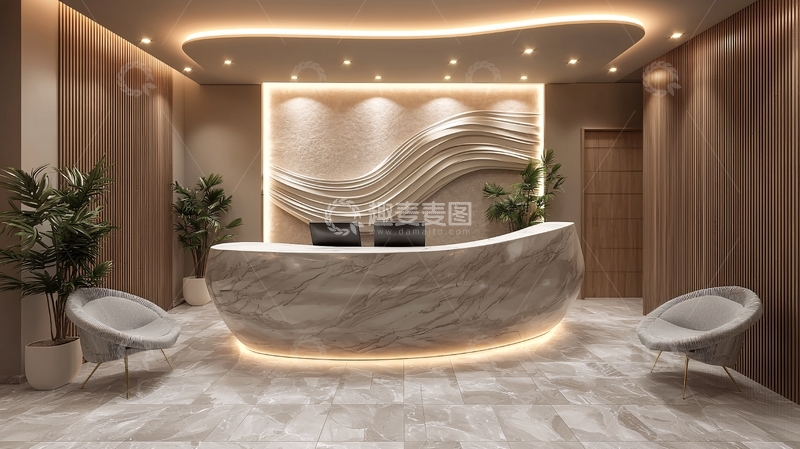 高清大图下载【趣麦麦图】高端大气前台接待区设计