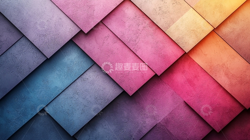 高清大图下载【趣麦麦图】彩色几何抽象背景