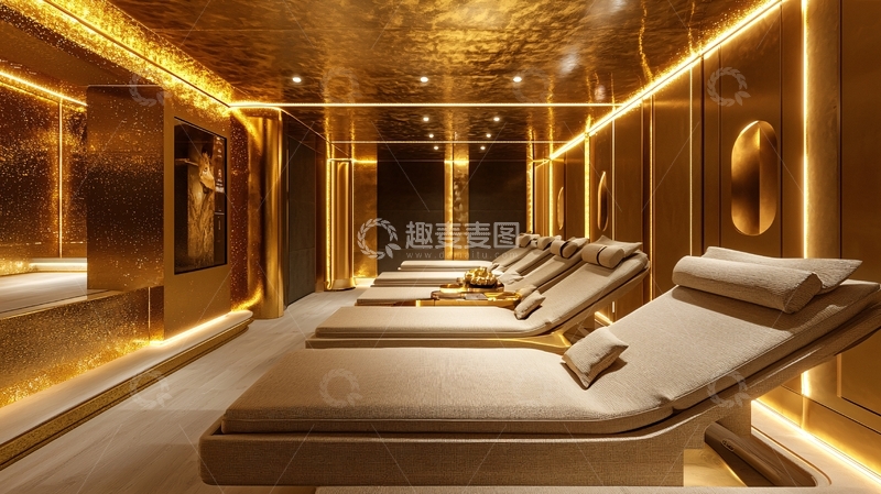 高清大图下载【趣麦麦图】金色休息室