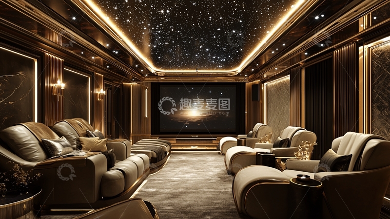 高清大图下载【趣麦麦图】奢华私人影院设计