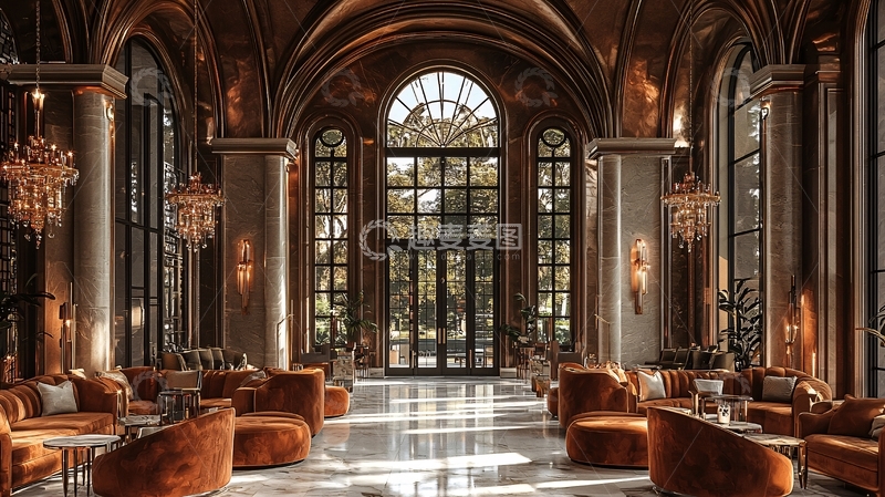 高清大图下载【趣麦麦图】奢华欧式复古大厅
