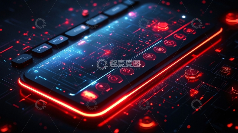 高清大图下载【趣麦麦图】-科技感十足的手机界面