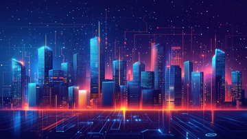 未来科技感城市夜景