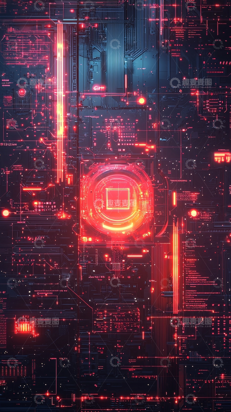 高清大图下载【趣麦麦图】抽象科技感电路板