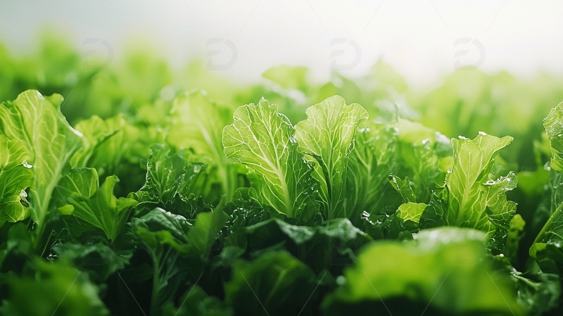 绿油油的生菜特写