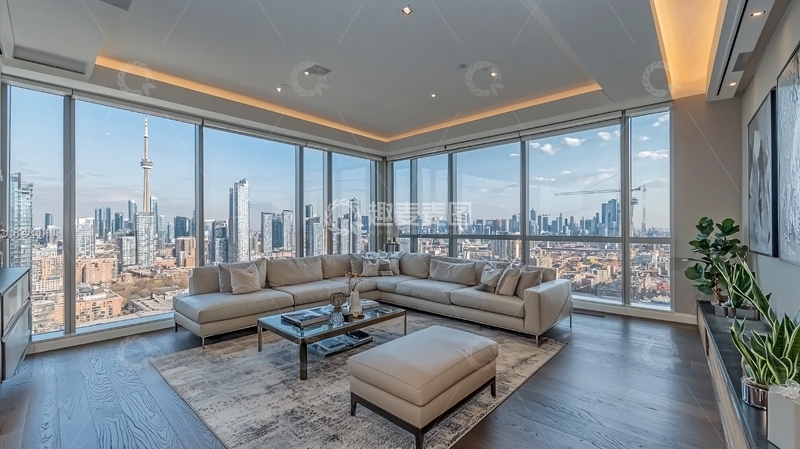 高清大图下载【趣麦麦图】现代都市高层公寓客厅