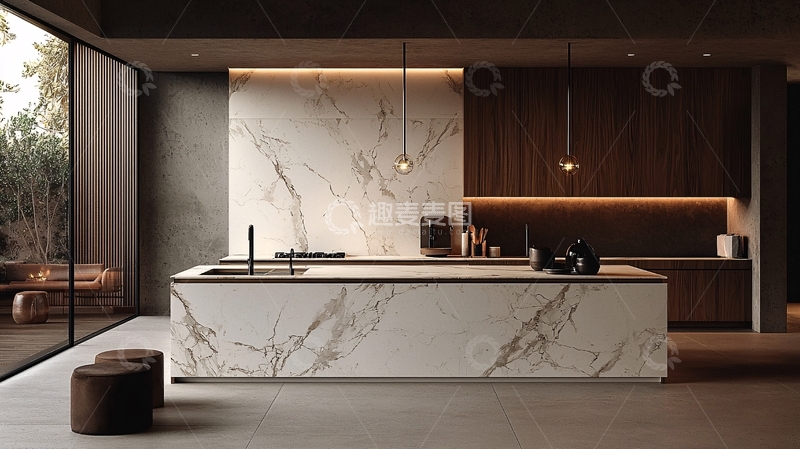 高清大图下载【趣麦麦图】现代极简风格厨房