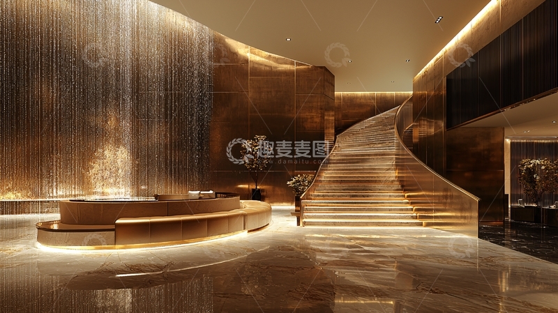 高清大图下载【趣麦麦图】奢华酒店大堂设计8